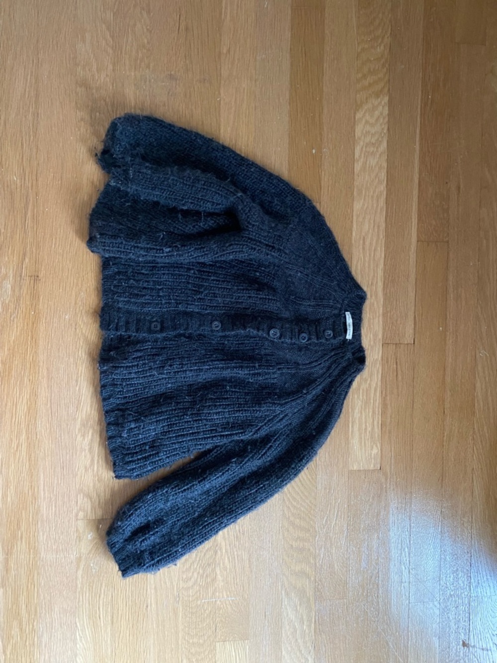 Soor ploom charcoal merino wool cardigan